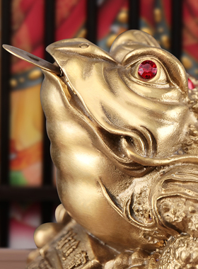 纯铜招财聚财客厅玄关酒柜金蟾