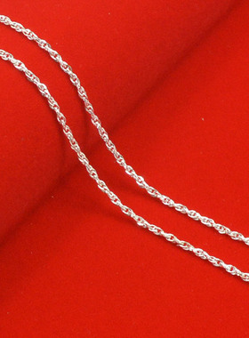 日韩风999足银配饰水波链情侣无