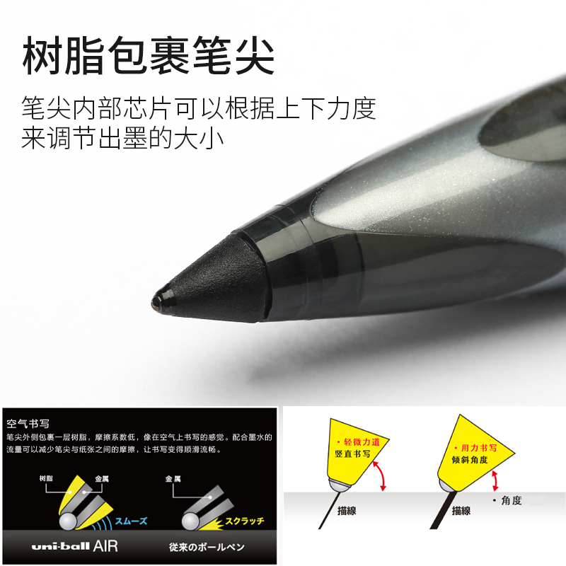 日本uni三菱黑科技中性笔UBA-188黑色0.5mm/0.7直液式商务签字笔 - 图1