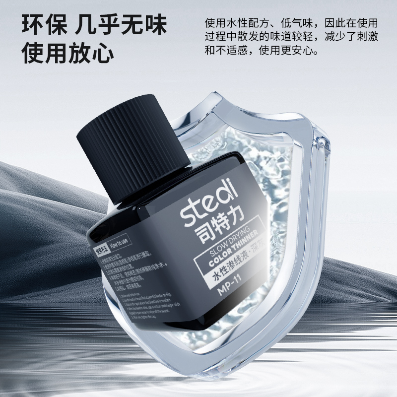 司特力水性渗线液荧光色高达模型黑灰色渗线笔旧化制作勾线擦拭棒 - 图2