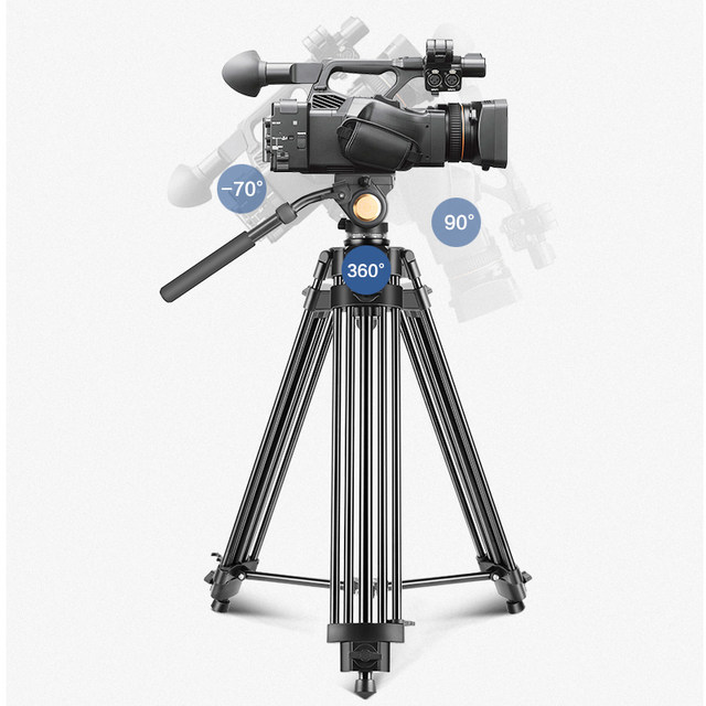 Large load-bearing camera hydraulic tripod in the light-loading era