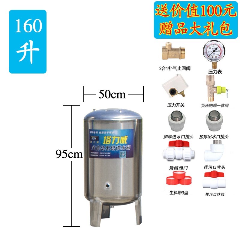 促不锈钢无塔供水器水塔储水罐家用压力屋顶立式工程清洗压力罐高 - 图1