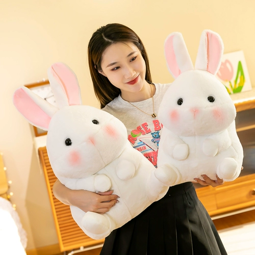 Плюшевая милая мягкая игрушка, тряпичная кукла на день Святого Валентина, белый кролик, подарок на день рождения