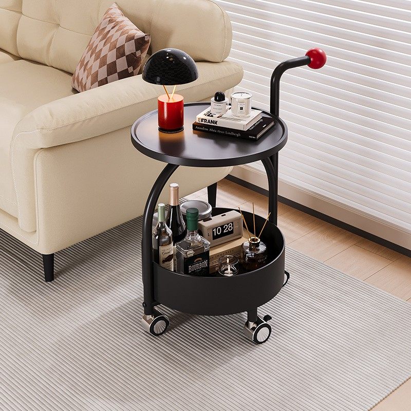 中古风客厅移动小推车餐车家用边几零食置物架茶几床头小桌子边几,淘宝优惠券,粉丝福利购,淘宝优惠卷
