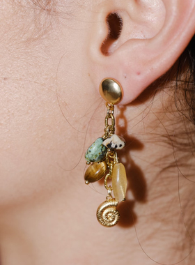 宝藏岛项链波西米亚海岛度假风休闲手工编织串珠耳环