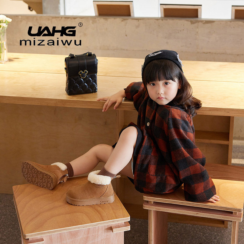 女童雪地靴2025新款秋冬季加绒加厚儿童靴子大棉鞋真皮短靴毛毛鞋,淘宝优惠券,粉丝福利购,淘宝优惠卷