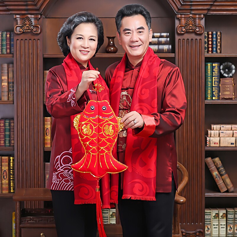 老人过寿生日唐装男中老年人婚礼服 路系唐装