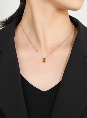 欧美18K金钛钢高档短款项链饰品