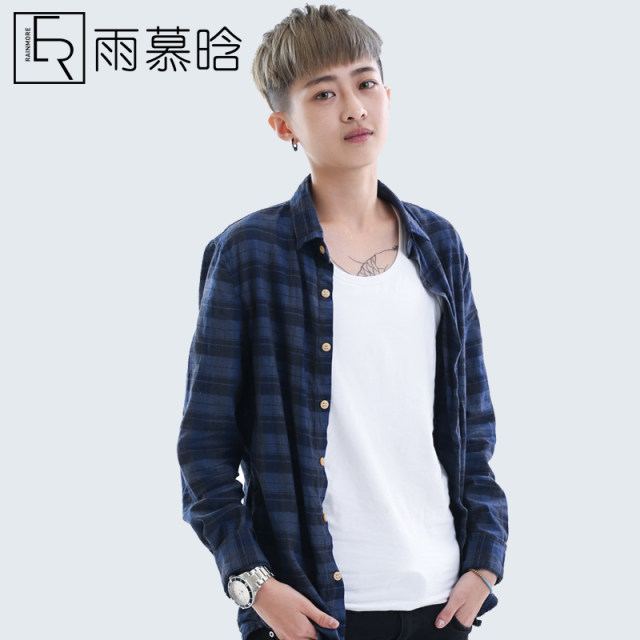 Yu Muhan's long handsome T-style cotton coss zipper Yu Muhan's long handsome T-style cotton coss zipper