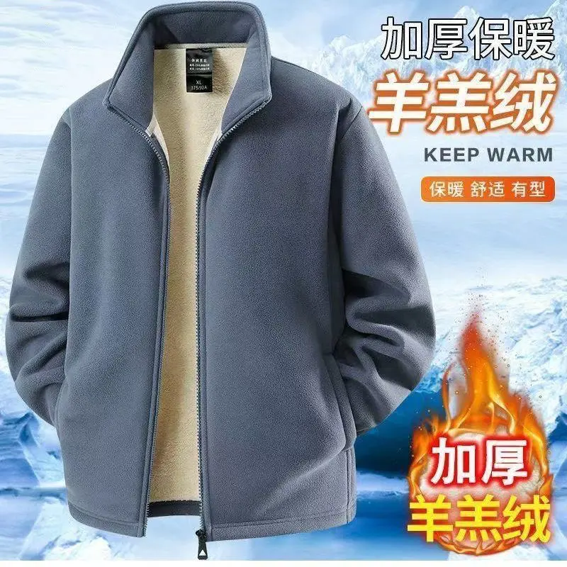 乐畅男装服饰立领冬季男士秋冬简约羊羔绒开衫卫衣加绒加厚保暖男,淘宝优惠券,粉丝福利购,淘宝优惠卷