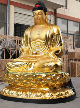 供奉2米4全金释迦牟尼佛神像