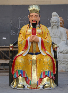 树脂玻璃钢鎏金彩绘佛像