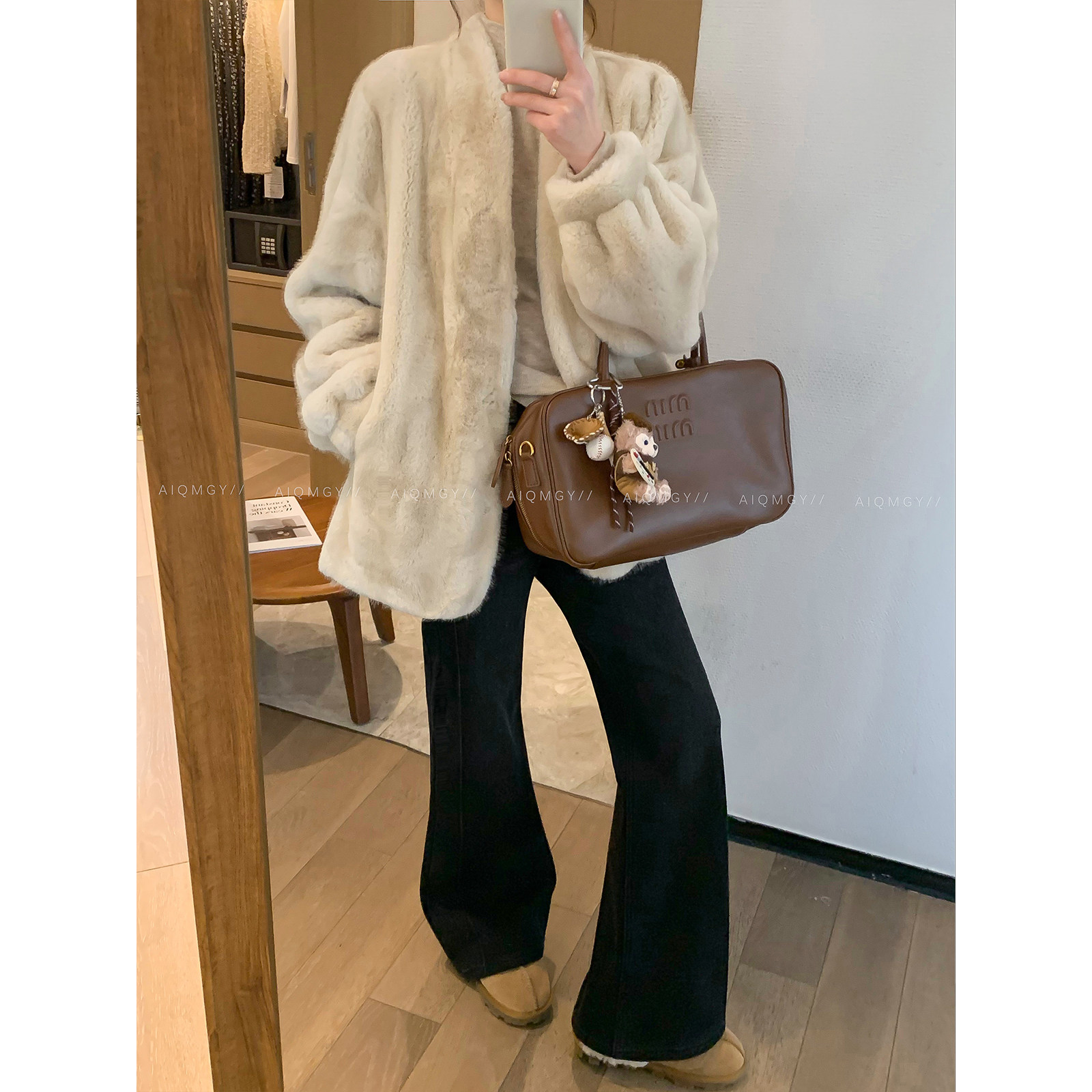 爱情魔鬼鱼 高级感仿貂绒皮草外套女2025年冬季新款宽松毛毛大衣,淘宝优惠券,粉丝福利购,淘宝优惠卷