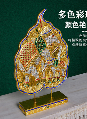 泰国家居饰品玄关装饰摆件实木