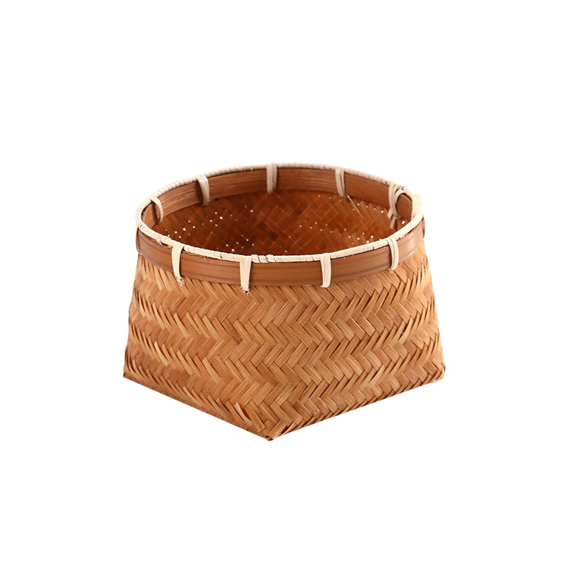 竹制品手工竹编筐干果盒家用桌面收纳筐中式复古竹篓零食水果篮子,淘宝优惠券,粉丝福利购,淘宝优惠卷