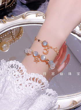 天然灰月光白水晶水晶