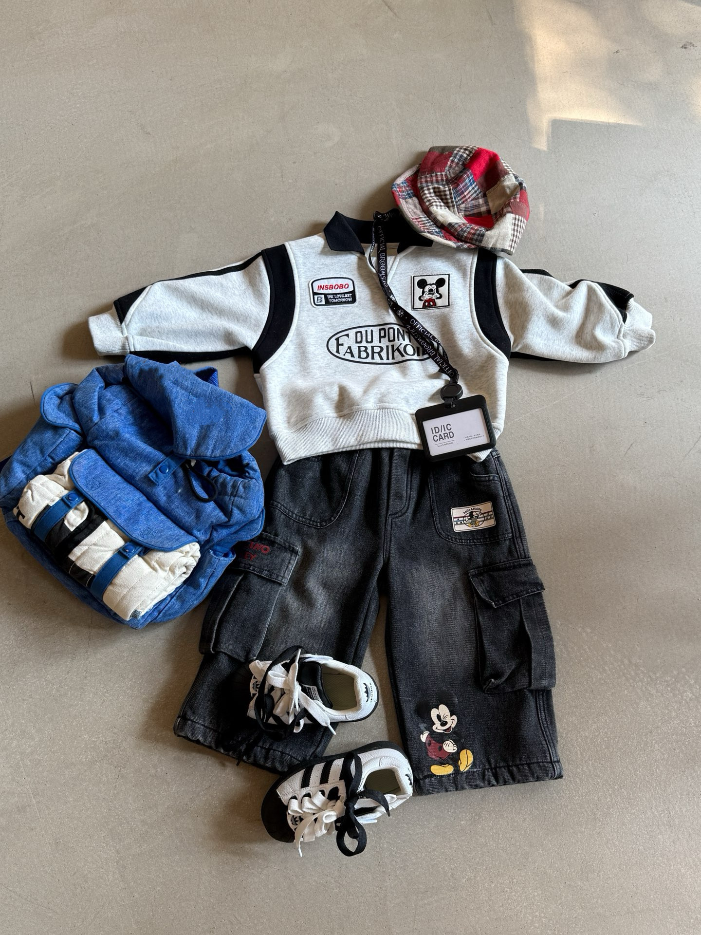 小南瓜韩版童装2025秋冬新品男女童米奇印花卫衣上衣休闲牛仔长裤,淘宝优惠券,粉丝福利购,淘宝优惠卷