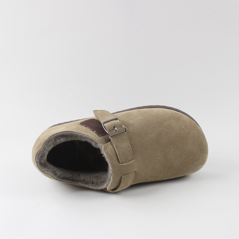 蚁团外贸冬季加绒厚底羊毛勃肯鞋女防滑软底羊皮毛一体磨术贴棉鞋,淘宝优惠券,粉丝福利购,淘宝优惠卷