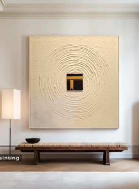 原创纯手绘油画3D立体现代装饰画回民客厅挂画轻奢叠画挂画