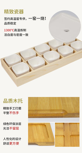 包邮 春节正常发货 多肉植物大长方长条圆白色陶瓷组合托盘小花盆 - 图3