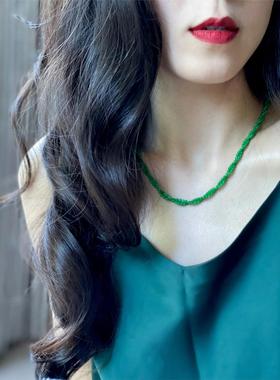 原创设计明星同款翡翠色