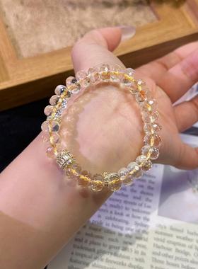 原创天然巴西黄水晶手串