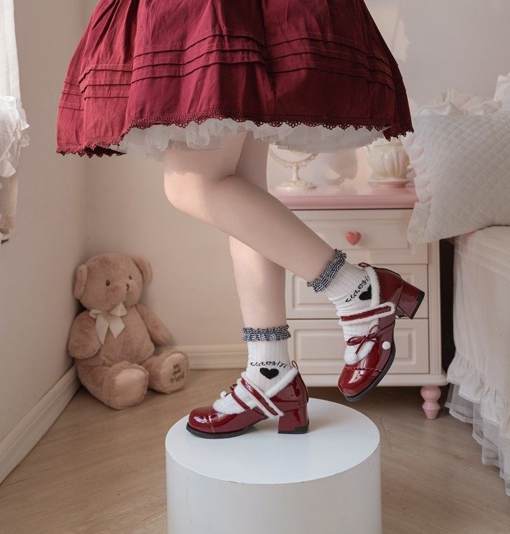 可露丽-原创lo鞋女可爱制服鞋Lolita秋冬日常加绒lo鞋,淘宝优惠券,粉丝福利购,淘宝优惠卷