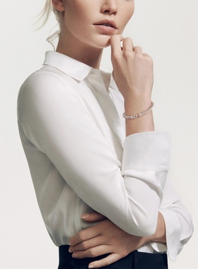 个性5mm小众简约银饰手镯