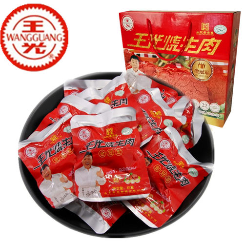 山东菏泽特产曹县王光五香卤味酱清真速食健身大块烧牛肉熟食礼盒 - 图0
