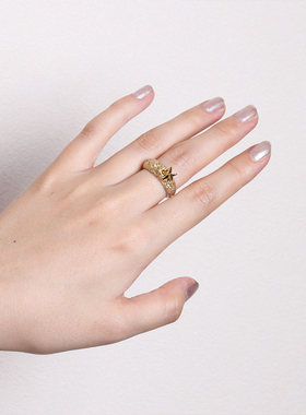 Palnartpoc原创星星月亮戒指