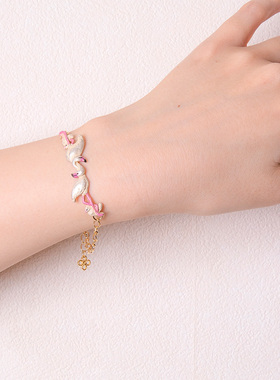 Palnartpoc手作女火烈鸟手链