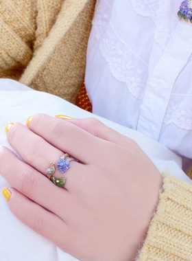 palnartpoc绣球花女文艺花朵