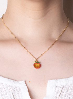 Palnartpoc合金圣女果项链吊坠