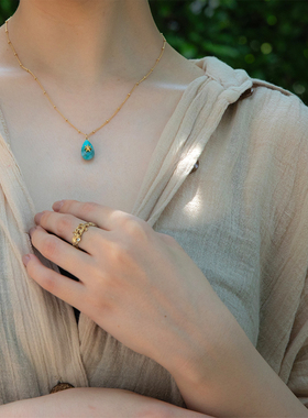 Palnartpoc手作银河七芒星项链