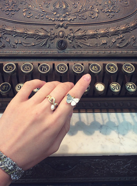 Palnart poc蝴蝶立体超仙可爱动物向日葵花朵森系ins少女心女戒指