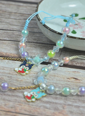 糖果马卡龙色珠子手链饰品