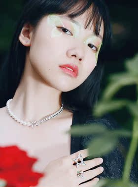 HEGALING买手店蝴蝶珍珠锁骨链