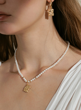 莓拉「花之羁绊」美拉德中古项链女复古法式贝母珍珠柔软风颈链