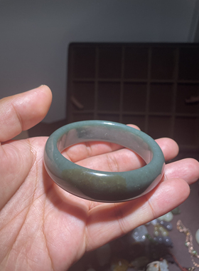 特价老料子 蓝调带糖边 手镯 60圈口 很适合送老人哦