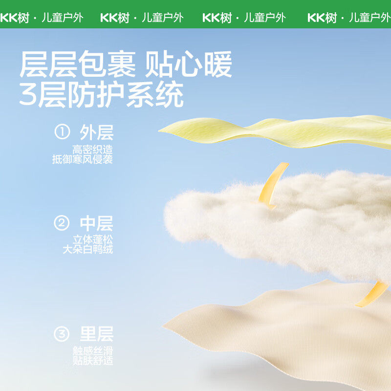 KK树儿童马甲羽绒两件套男童女孩外穿秋冬保暖防风连帽中大童户外,淘宝优惠券,粉丝福利购,淘宝优惠卷