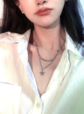 星星项链双层叠戴ins嘻哈百搭