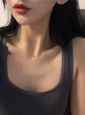 韩国高级感百搭金属项链网红同款