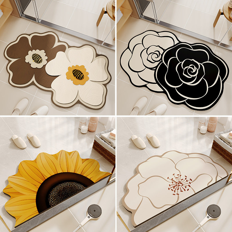 卫生间地垫浴室门口硅藻泥吸水垫洗手间防滑脚垫厕所专用速干地毯,淘宝优惠券,粉丝福利购,淘宝优惠卷