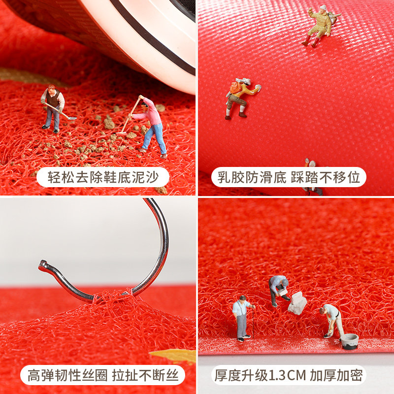 入户门地垫进门室外防滑脚垫大门口家用门垫2025新款丝圈红色地毯,淘宝优惠券,粉丝福利购,淘宝优惠卷