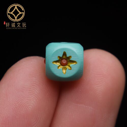 优化高瓷绿松石日月星辰方糖蒙松散珠手串108diy手链配饰配件 - 图0