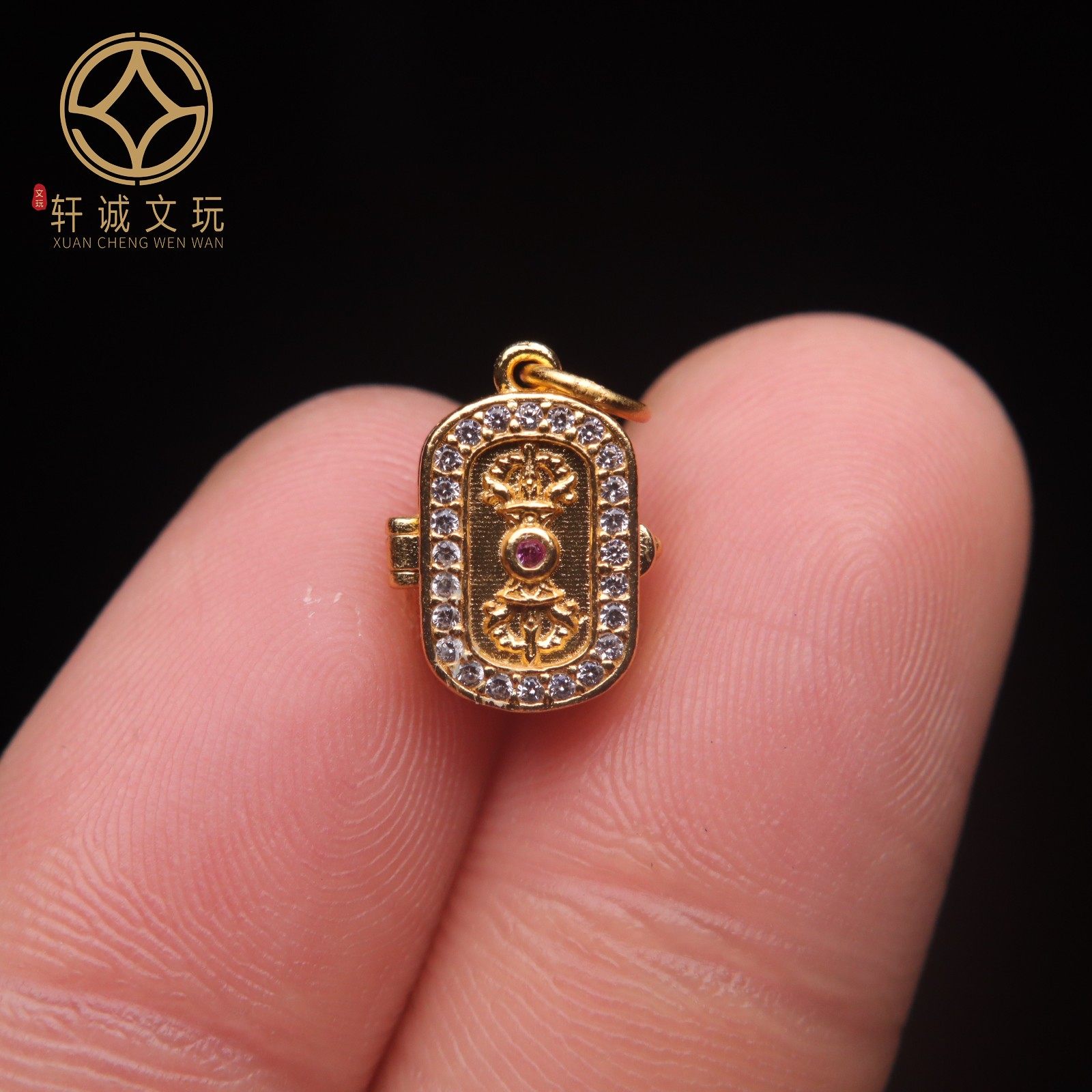 原创足银925银镀金佛可打开吊坠diy文玩配饰吊坠配件牌子挂件饰品,淘宝优惠券,粉丝福利购,淘宝优惠卷