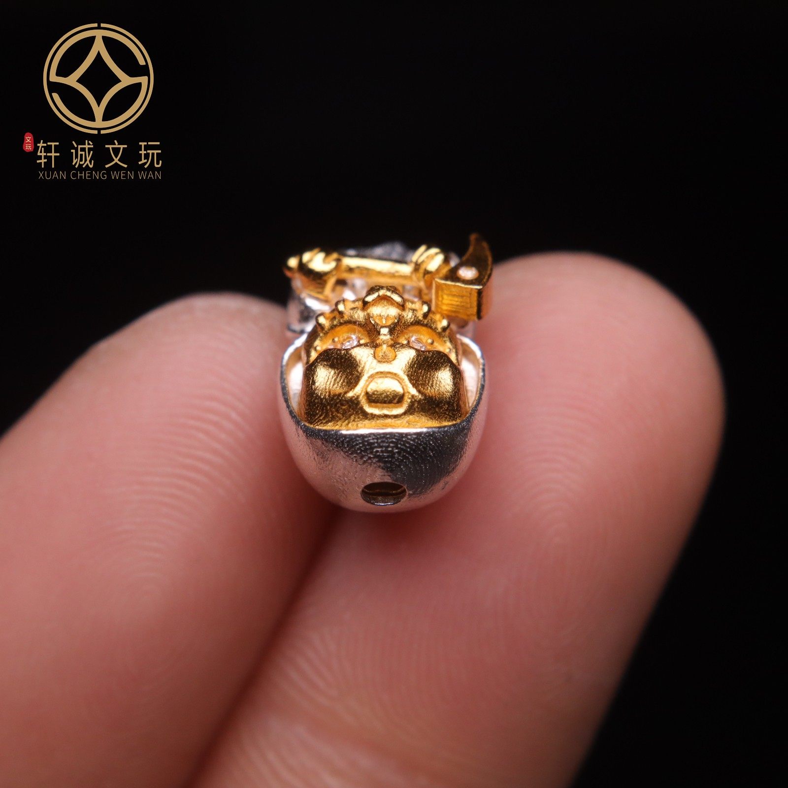 原创足银925银镀金死神阿呆顶腰珠隔珠手串串珠编绳diy文玩配饰,淘宝优惠券,粉丝福利购,淘宝优惠卷