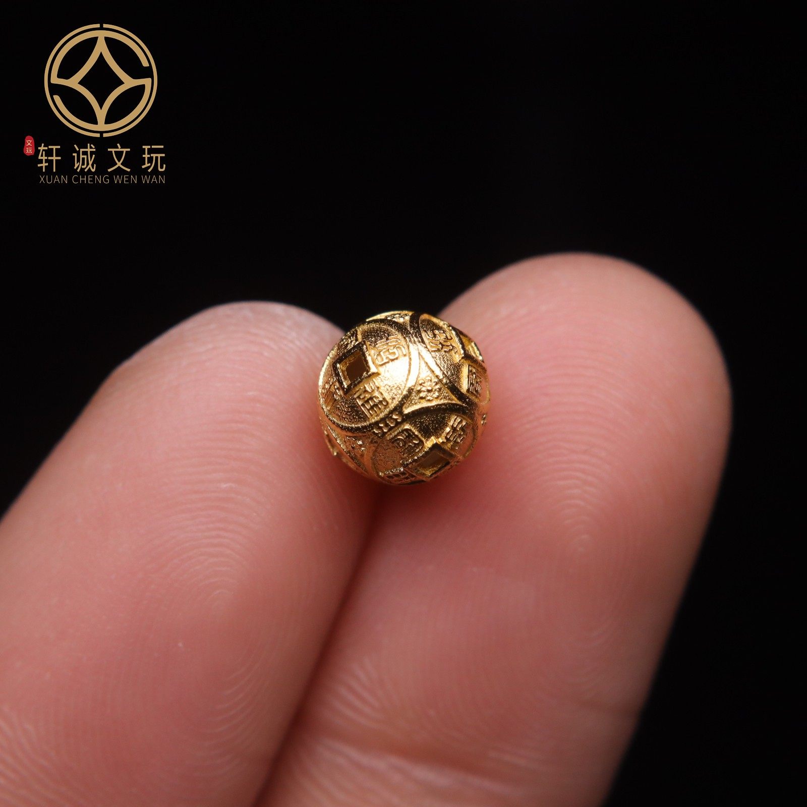 原创925银镀金招财进宝圆珠腰珠隔珠手工串珠编绳diy文玩配饰散珠,淘宝优惠券,粉丝福利购,淘宝优惠卷