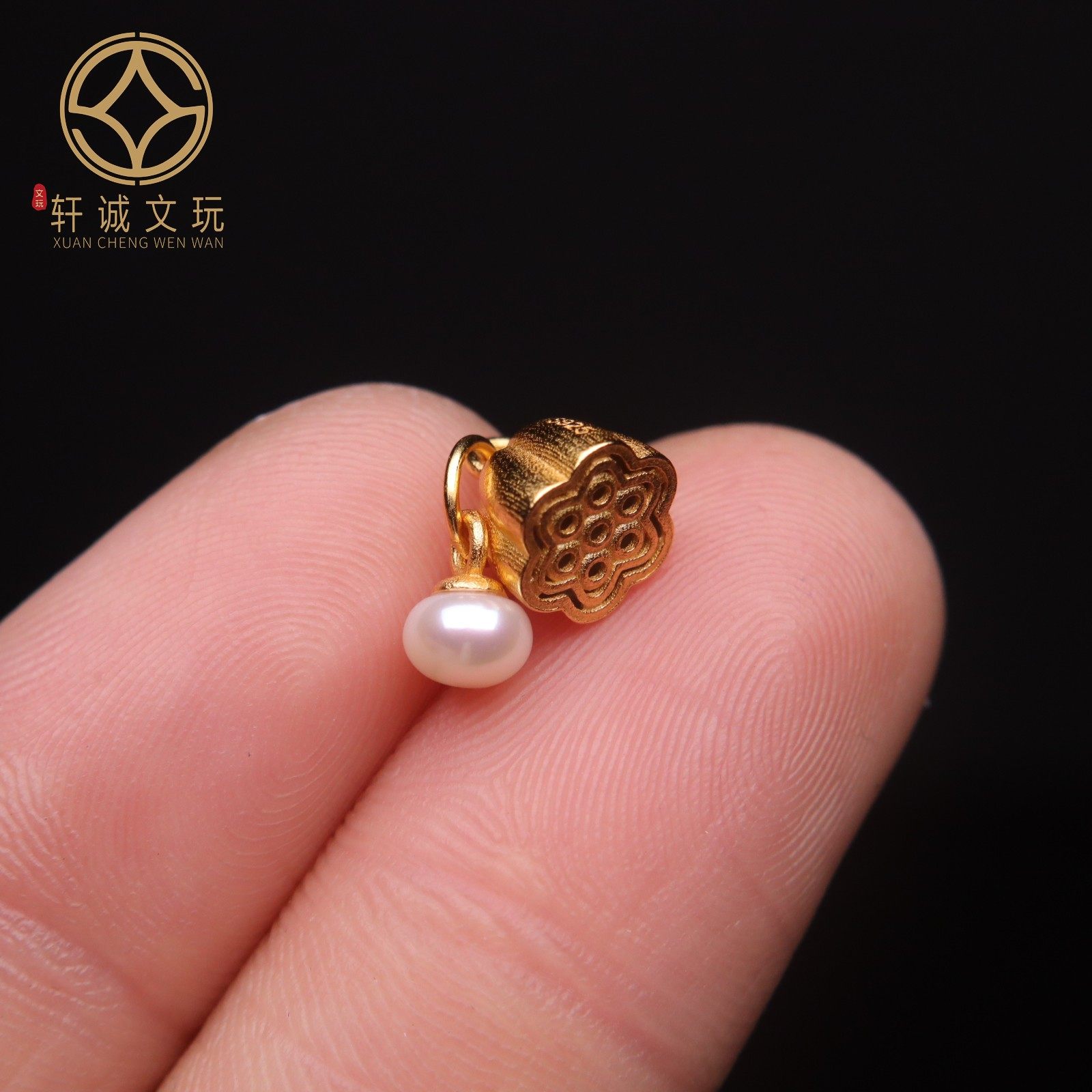 原创925银镀金莲花莲子珍珠圆珠隔珠手工串珠编绳diy文玩配饰珠,淘宝优惠券,粉丝福利购,淘宝优惠卷