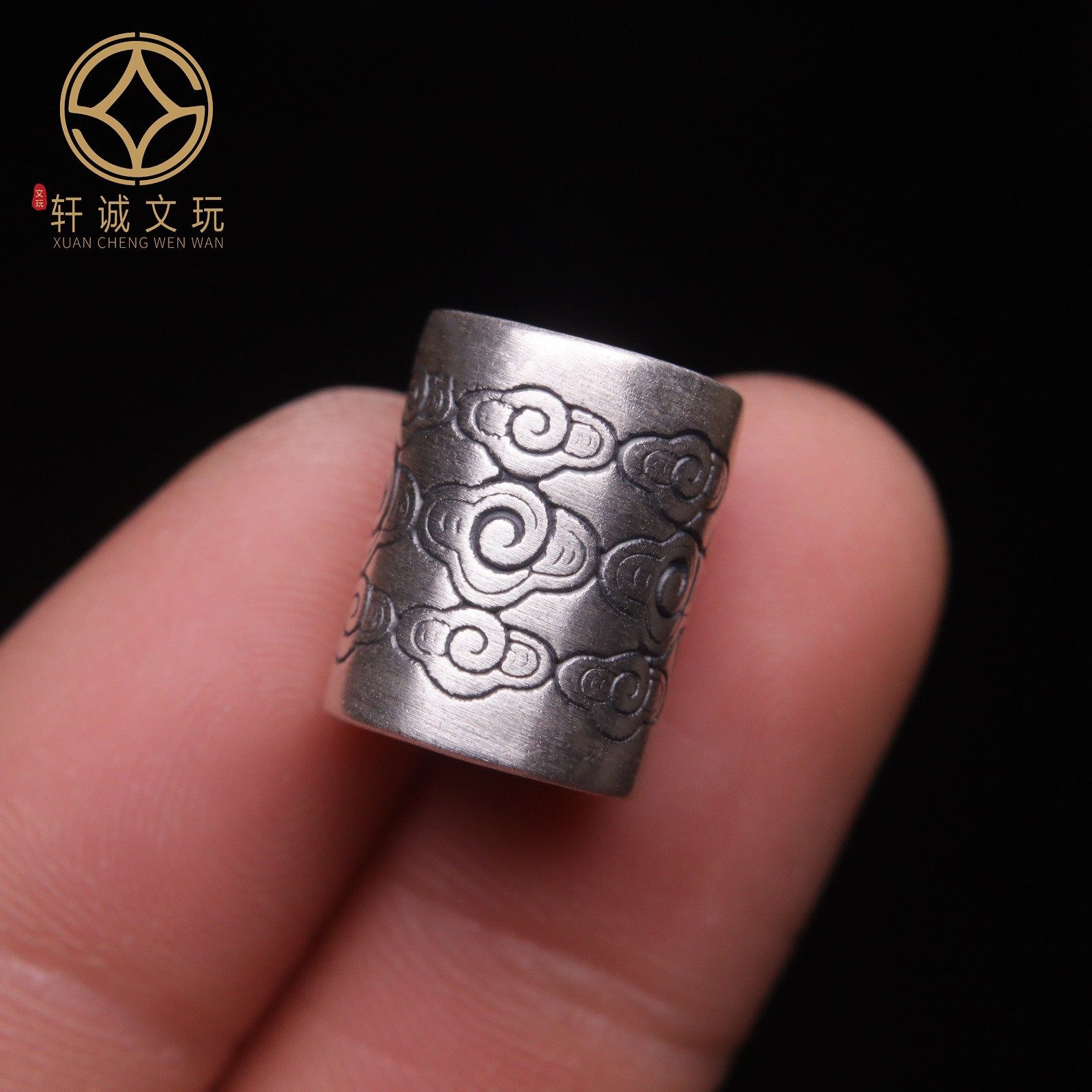 原创足银999祥云云纹大孔桶珠顶腰珠隔珠菩提手串串珠diy文玩配饰,淘宝优惠券,粉丝福利购,淘宝优惠卷